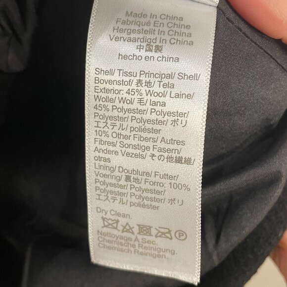 EUC J.Crew Stadium Cloth City Wool Blend Coat Black 0, XS $238 - Picture 5 of 6